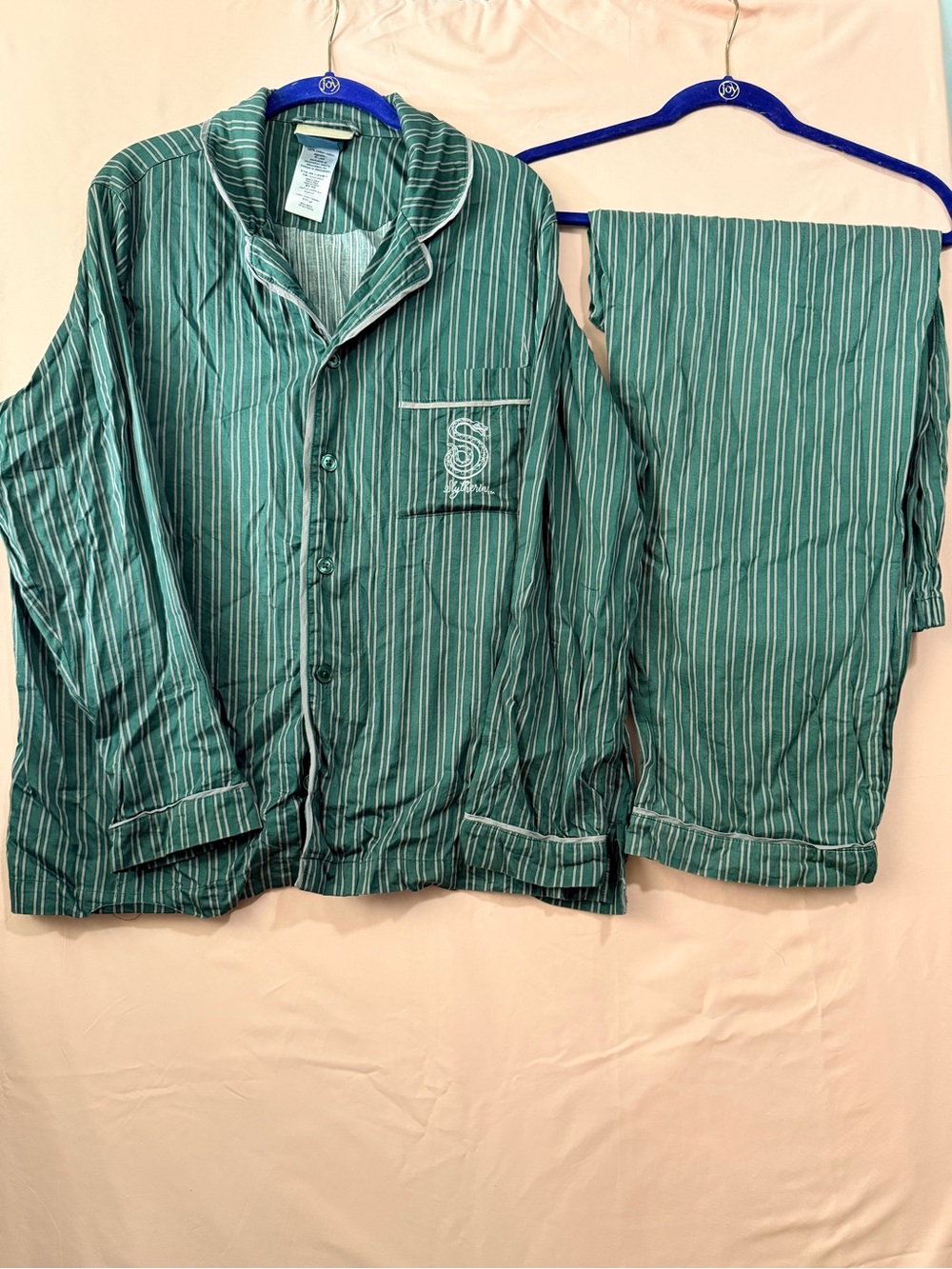 Pottery Barn Teen Harry Potter Slytherin Pajamas Sz L